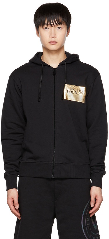 Photo: Versace Jeans Couture Black Graphic Print Hoodie