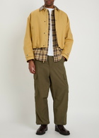 Rhude Parachute Linen-blend Cargo Trousers Olive