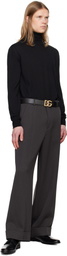 Dolce&Gabbana Black Brushed Calfskin Derbys