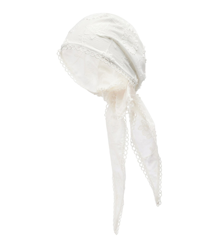 Photo: Poupette St Barth Aura embroidered cotton scarf