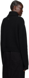 Wooyoungmi Black Half-Zip Sweater