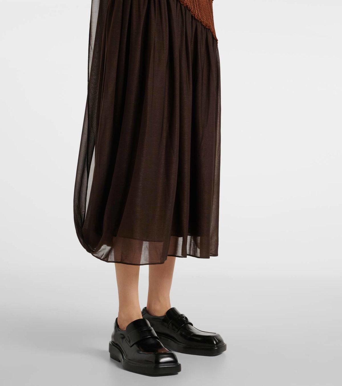 Xu Zhi Asymmetrical draped maxi dress