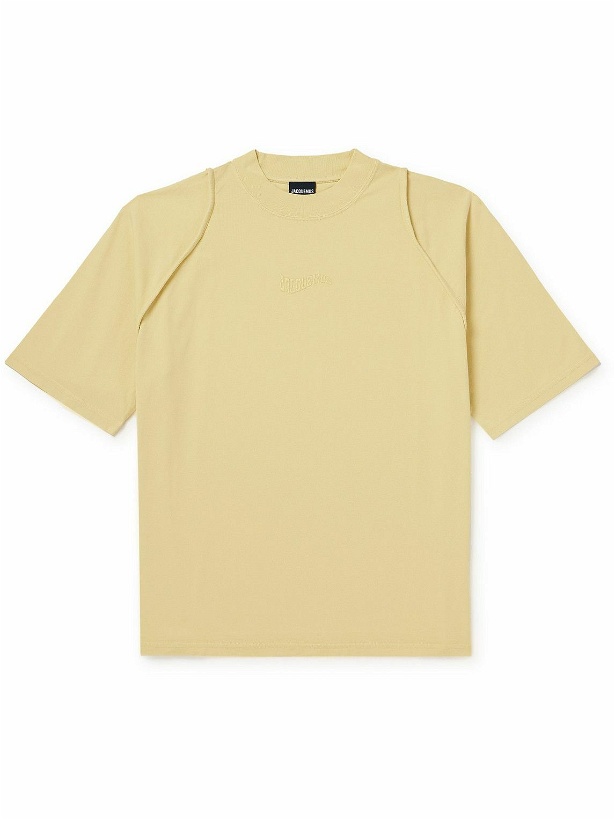Photo: Jacquemus - Camargu Logo-Embroidered Organic Cotton-Jersey T-Shirt - Yellow