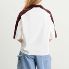 Nike Women's Sports Polo Top in Sail/Burgundy Crush
