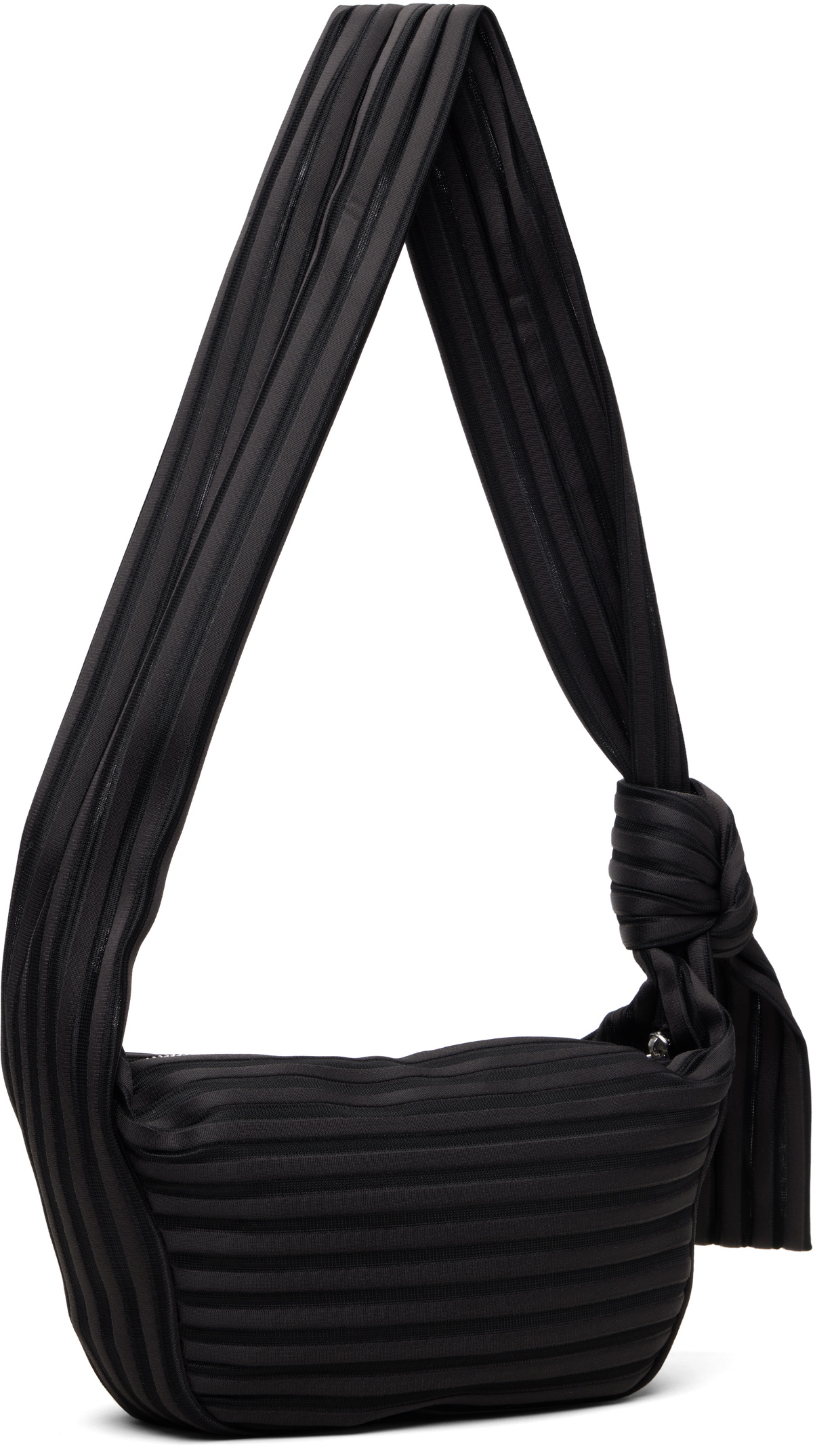 ISSEY MIYAKE Black Linear Knit 58 Bag