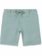 Hartford - Tank Slim-Fit Straight-Leg Linen Drawstring Shorts - Green