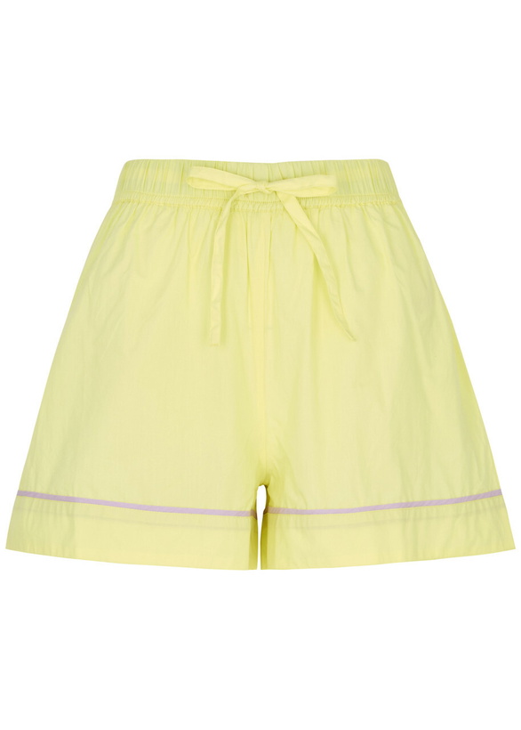 Photo: Damson Madder Kitty Cotton-poplin Shorts Yellow