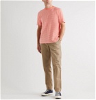 Folk - Striped Cotton-Jersey T-Shirt - Orange