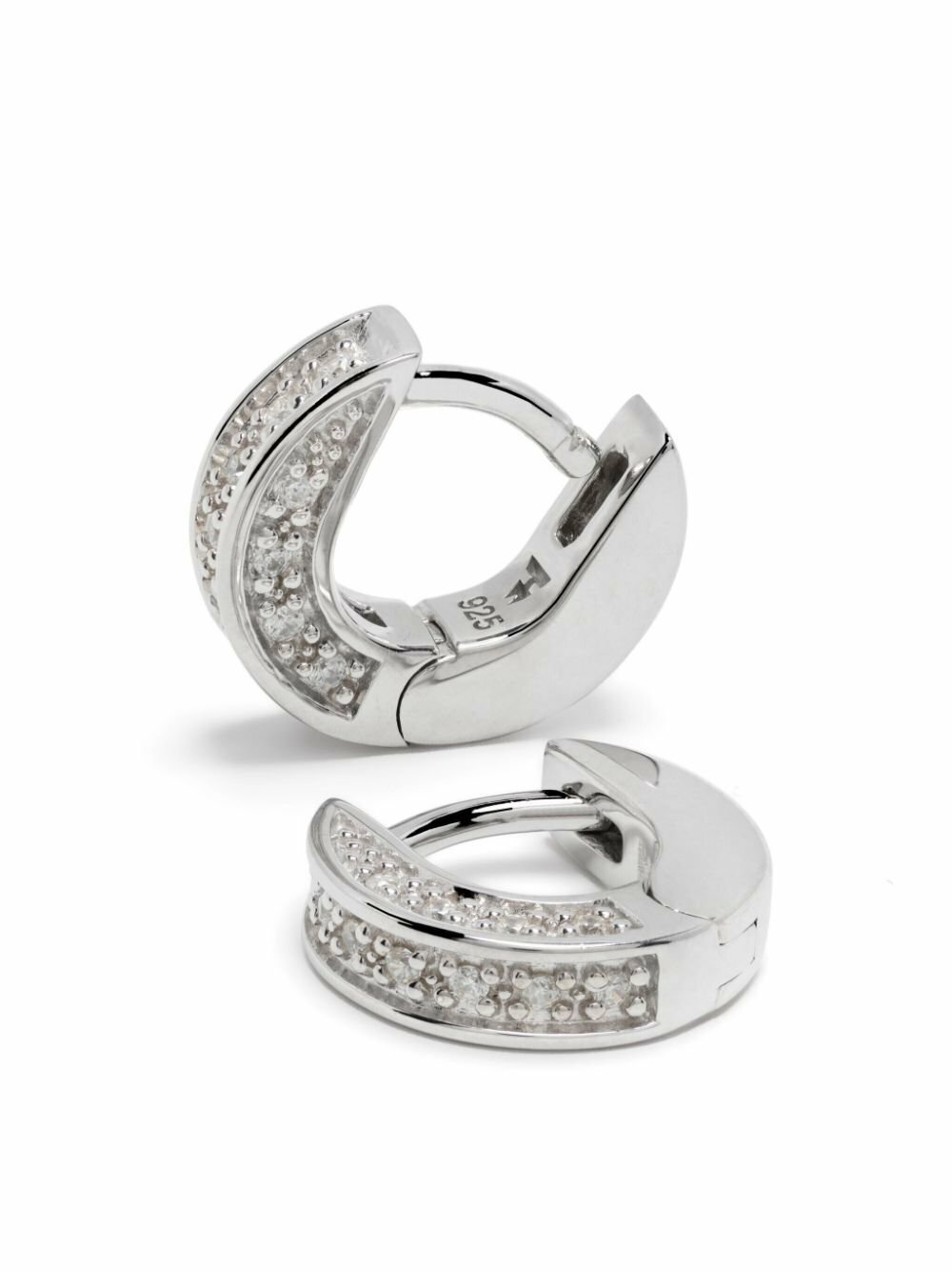 Tom Wood Sterling Silver Nova Huggies Zirconia Earrings Tom Wood Tom Wood Sterling Silver Nova Huggies Zirconia Earrings Tom Wood
