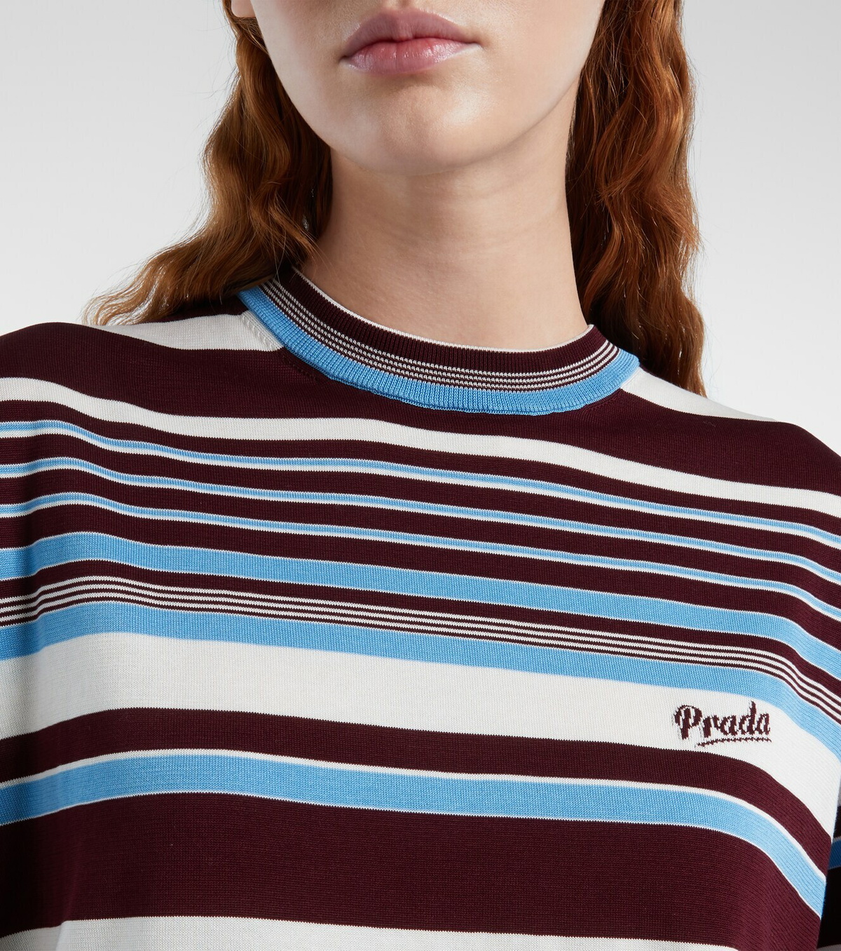 Prada Striped cotton T-shirt