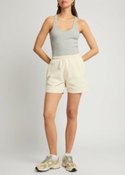 Represent Owners Club Logo Cotton Shorts Beige