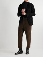 Nili Lotan - Tel Aviv Tapered Cropped Cotton-Corduroy Trousers - Brown