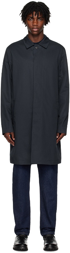 Photo: Sunspel Navy Mac Coat
