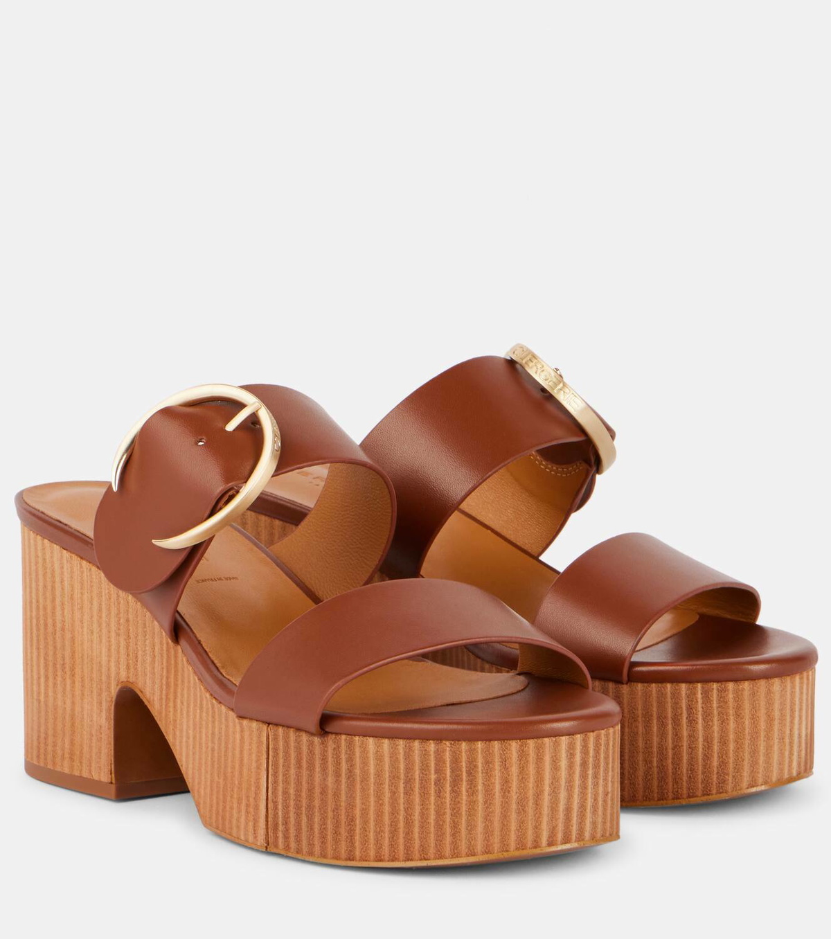 Clergerie Chance leather platform mules