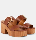 Clergerie Chance leather platform mules