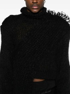 MLGA Black Chunky-Knit Asymmetric Sweater