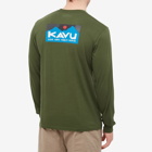 KAVU Men's Long Sleeve Etch Art T-Shirt in Green