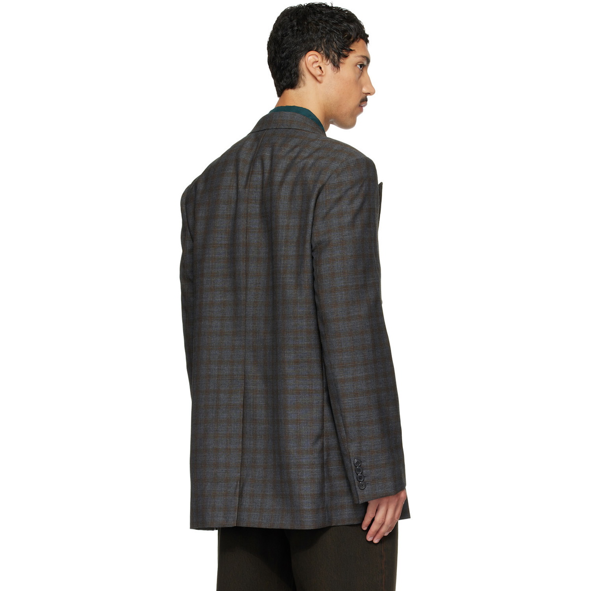 Dries Van Noten Brown Oversized Wool Blazer