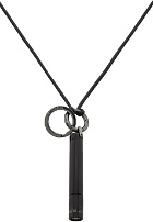 LEMAIRE Black Maglite Leather Necklace