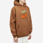 Lo-Fi Men's Plume Applique Hoodie in Brown