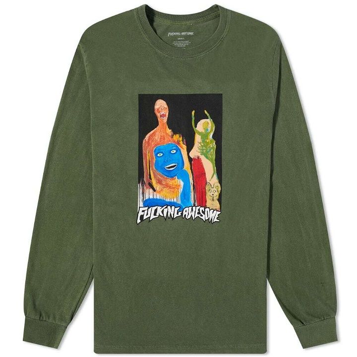 Photo: Fucking Awesome Men's Long Sleeve Dill Collage II T-Shirt in Hemp