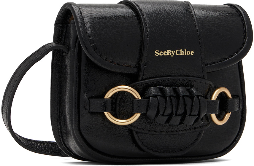 See by Chloé Black Micro Saddie Satchel Bag