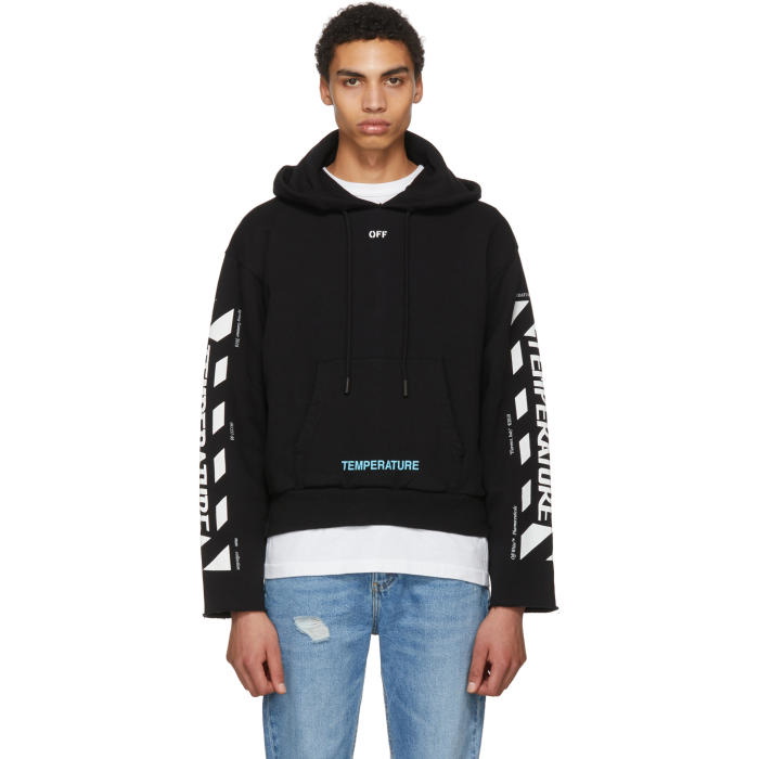 Photo: Off-White Black Diagonal Temperature Hoodie 