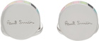 Paul Smith Silver & Multicolor Logo Cufflinks