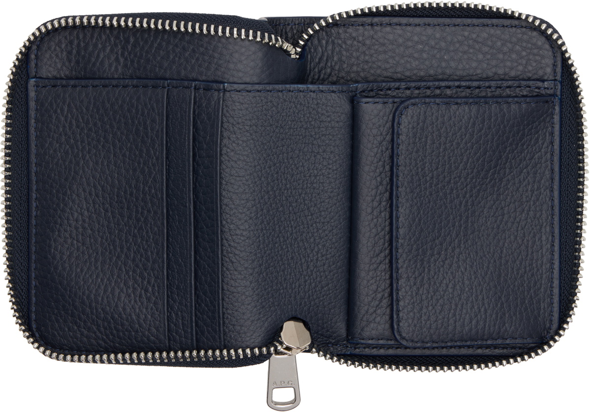 A.P.C. Navy Chelsea Zip Wallet