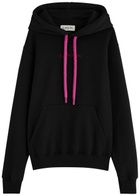 Lanvin Logo Hooded Cotton Sweatshirt Black