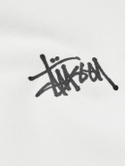 Stussy - Logo-Print Cotton-Blend Jersey Sweatshirt - White