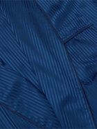 Derek Rose - Woburn Striped Silk-Satin Robe - Blue