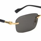 Gucci Men's 125th Street Sunglasses in Gold/Black