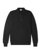 Ghiaia Cashmere - Cashmere Polo Shirt - Black