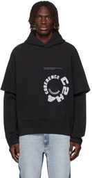 C2H4 Black Coherence Double Layer Hoodie