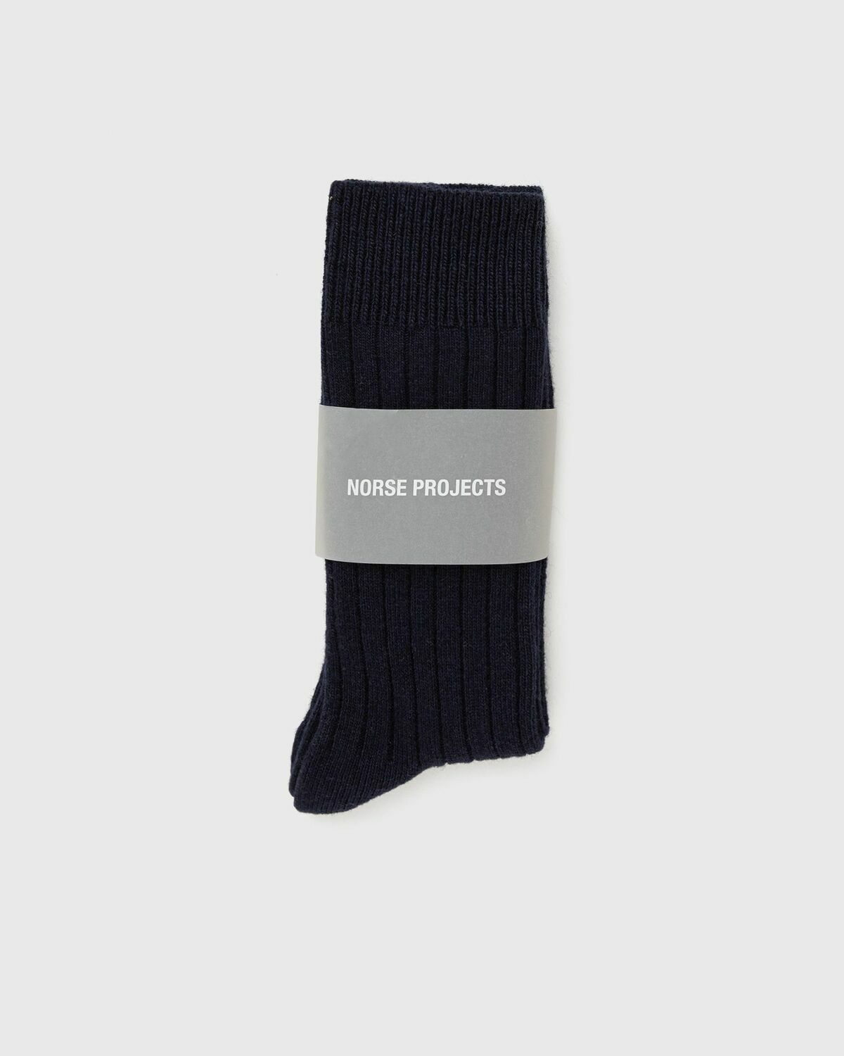 Norse Projects Bjarki Cashmere Wool Blend Rib Sock Blue Men