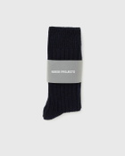 Norse Projects Bjarki Cashmere Wool Blend Rib Sock Blue Men