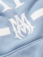 AMIRI - Logo-Appliquéd Cotton-Jersey Hoodie - Blue