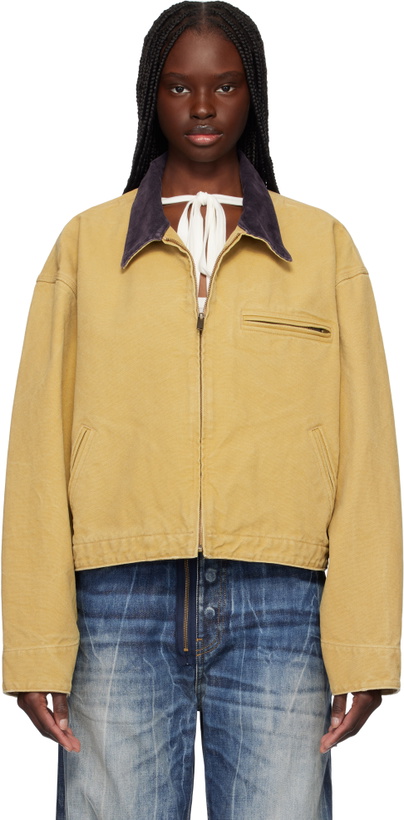 Photo: AMBUSH Tan Cropped Canvas Work Jacket
