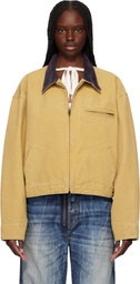 AMBUSH Tan Cropped Canvas Work Jacket