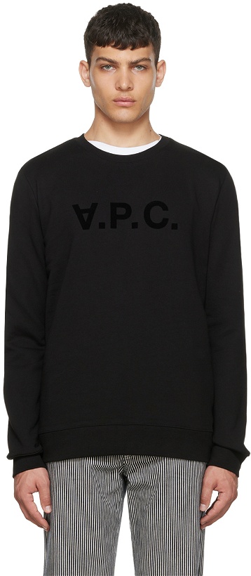 Photo: A.P.C. Black Cotton Sweatshirt