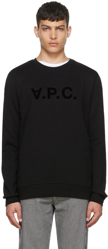 Photo: A.P.C. Black Cotton Sweatshirt