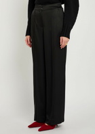 Simkhai Kyra Wide-leg Satin Trousers Black