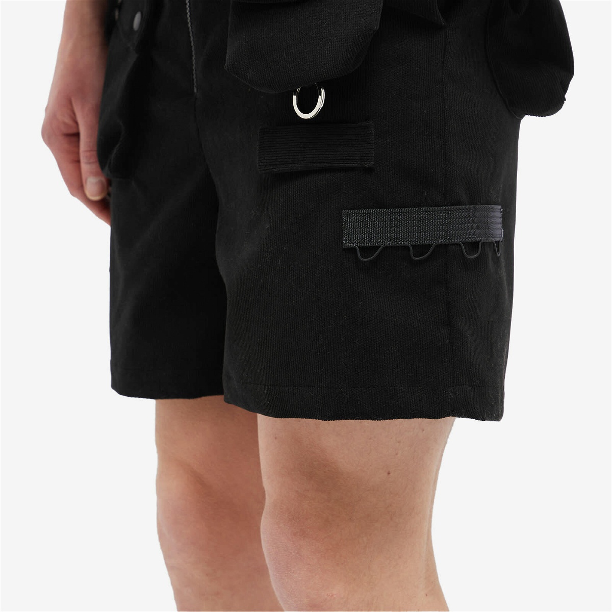 DIGAWEL x F/CE 6 Pocket Corduroy Shorts in Black DIGAWEL