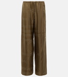 Toteme Monogram mid-rise silk twill pants
