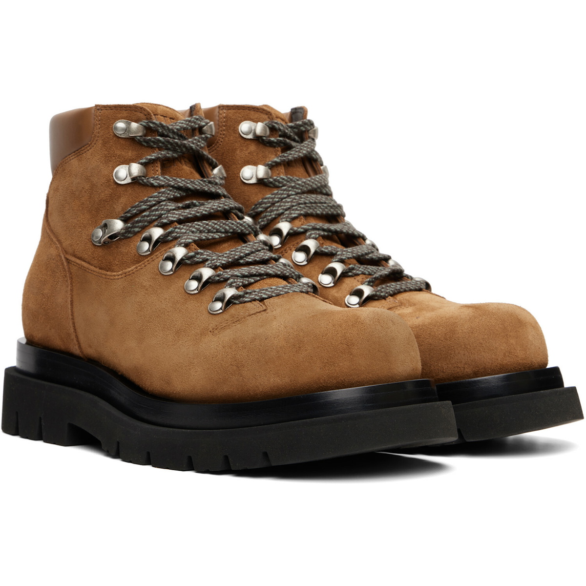 Bottega Veneta Brown Boston Crust Lug Ankle Boots
