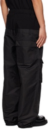 SPENCER BADU Black Paneled Cargo Pants
