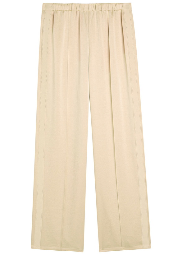 Photo: Vince Pintucked Satin-crepe Trousers Cream