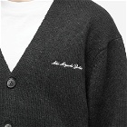 MKI Men's Mohair Blend Knit Cardigan in Black