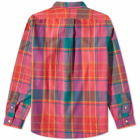 Polo Ralph Lauren Men's Madras Check Button Down Shirt in Pink/Orange Multi